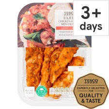 Tesco Fajita Cooked Chicken Breast Mini Fillets 170G