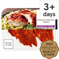 Tesco Tikka Cooked Chicken Breast Thins 180G