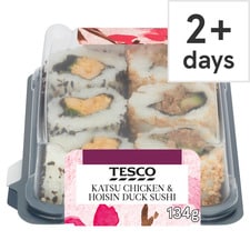 Tesco Katsu Chicken & Hoisin Duck Sushi 134G