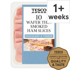 Tesco Wafer Thin Smoked Ham 125G