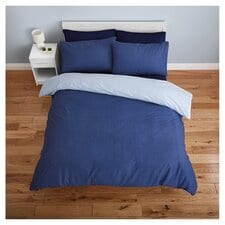 Tesco Blue Reversible Duvet Set Double