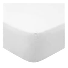 Tesco Brushed Fitted Sheet White King Size