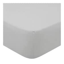 Tesco Brushed Fitted Sheet Silver Double