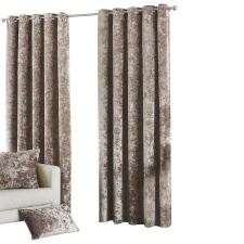 Riva Paoletti Verona Eyelet Curtains - Oyster - 90 x 90in