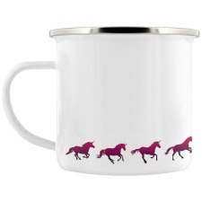 Grindstore Unicorn Gallop Enamel Mug - White - One Size