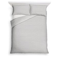 Tesco Silver Crinkle Duvet Set Double