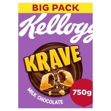 Kellogg's Krave Milk Chocolate Cereal 750G