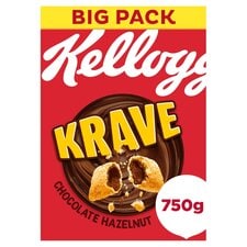 Kellogg's Krave Chocolate Hazelnut Flavour Cereal 750G