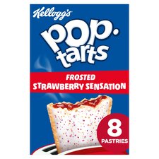 Kellogg's Pop Tarts Strawberry Sensation Pastry Snacks 8x48g
