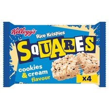 Kellogg's Rice Krispies Squares Cookies & Cream Cereal Bars Multipack, 4x34g