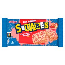 Kellogg's Rice Krispies Squares Strawberry Sundae Cereal Bars Multipack, 4x29g