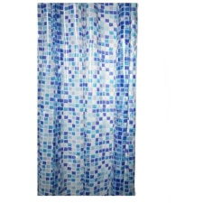 Blue Canyon Peva Shower Curtain - Mosiac Blue - One Size