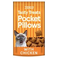 Tesco Tasty Treats Pocket Pillows With Chicken 250G