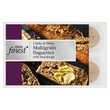 Tesco Finest 2 Multigrain Baguettes With Sourdough 250G