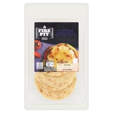 Tesco Fire Pit 4 Cheddar Burger Melts 100G