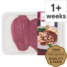 Tesco 2 Beef Medallion Steaks 340G