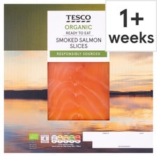 Tesco Organic Smoked Salmon Slices 100g 