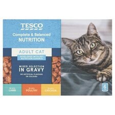 Tesco Adult Cat Mixed Selection In Gravy 6X400g