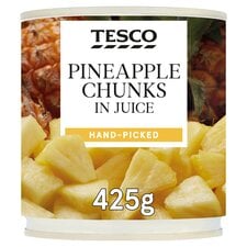 Tesco Pineapple Chunks In Juice 425G