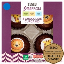 Tesco Free From 4 Chocolate Cupcakes