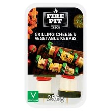 Tesco Fire Pit Grilling Cheese & Vegetable Kebabs 256G