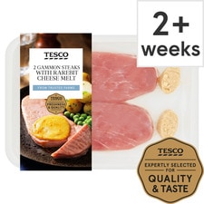 Tesco 2 Gammon Steaks With Rarebit Cheese Melt 300G