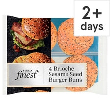 Tesco Finest 4 Brioche Sesame Seed Burger Buns