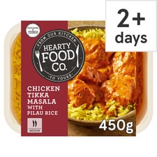 Hearty Food Co. Chicken T.Masala& Pilau Rice 450G