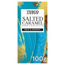 Tesco Dark Chocolate Salted Caramel 100G