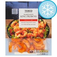 Tesco Raw Chilli & Lime Marinated King Prawns 200G