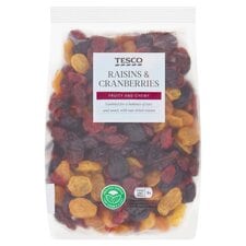 Tesco Raisins And Cranberries 500G