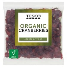 Tesco Organic Cranberries 100G