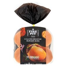 Tesco Fire Pit 8 Sliced Brioche Burger Buns