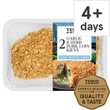 Tesco Garlic & Herb Pork Loin Kievs 412G