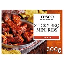 Tesco Tex Mex Sticky Bbq Mini Ribs 300G