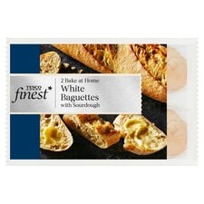 Tesco Finest 2 White Baguettes With Sourdough250g