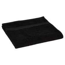 Tesco 100 Cotton Low Twist Bath Towel Black