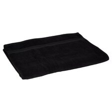 Tesco 100 Cotton Low Twist Bath Sheet Black