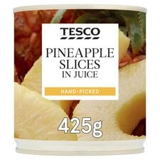 Tesco Pineapple Slices In Juice 425G