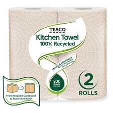 Tesco 100% Recycled Kitchen Towel 2 Roll 