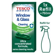 Tesco Window & Glass Cleaning Refill 9Ml