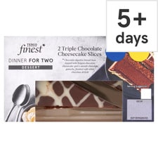 Tesco Finest 2 Triple Chocolate Cheesecake Slices 180g