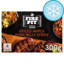 Tesco Fire Pit Spiced Maple Pork Belly 300G