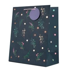 TESCO DARK SPRAY FLORAL LARGE BAG