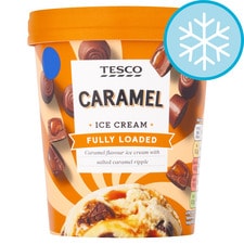 Tesco Fully Loaded Caramel Ice Cream Tub 480ml