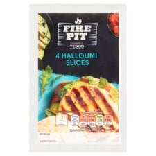 Tesco Fire Pit 4 Halloumi Slices 200G