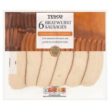 Tesco 6 Bratwurst Sausages 540g