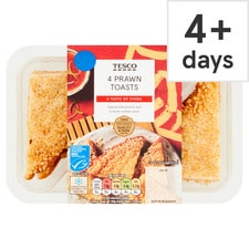 Tesco 4 Prawn Toasts 120G