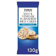 Tesco Salt & Vinegar Rice Cakes 130G