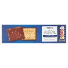 Tesco Milk Chocolate Butter Biscuits 125G